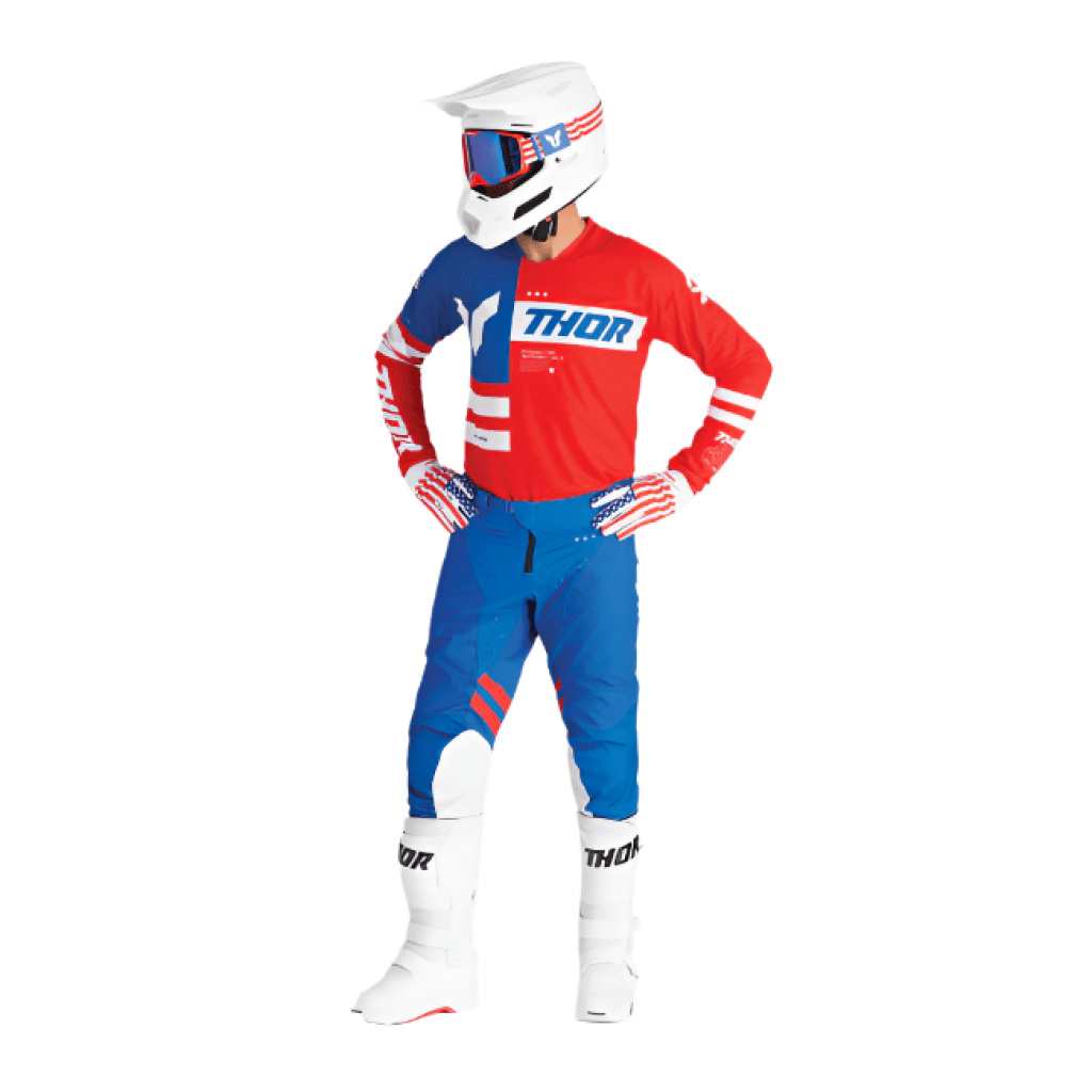 Thor 2025 Launchmode Patriot Jersey/Pant Kit - MojoMotoSport.com