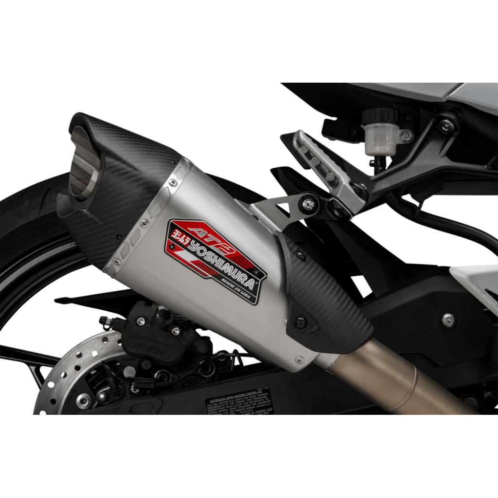 Yoshimura AT2 Stainless Full Exhaust System 2024 Kawasaki Ninja 500/Z500 | 14730AP520 - MojoMotoSport.com