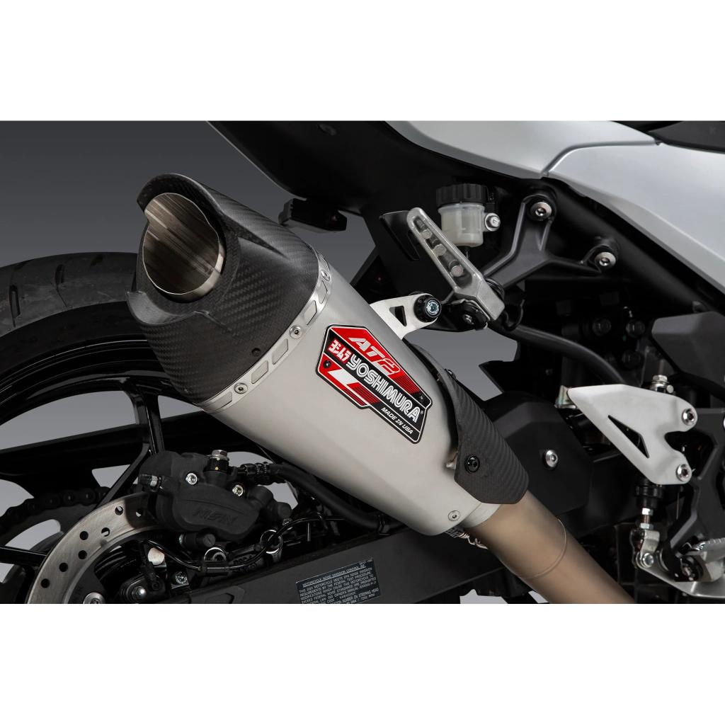 Yoshimura AT2 Stainless Full Exhaust System 2024 Kawasaki Ninja 500/Z500 | 14730AP520 - MojoMotoSport.com
