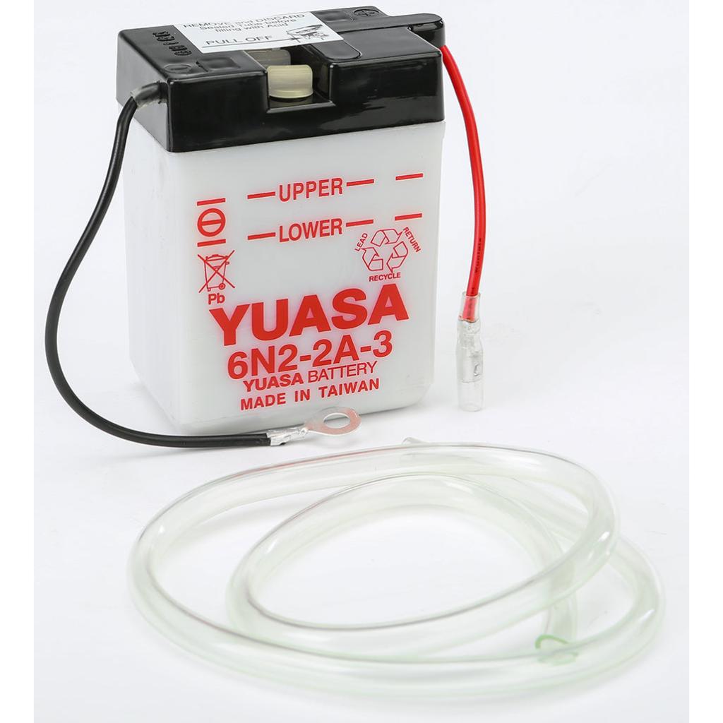 Yuasa Battery 6N2 2A 3 Conventional - MojoMotoSport.com