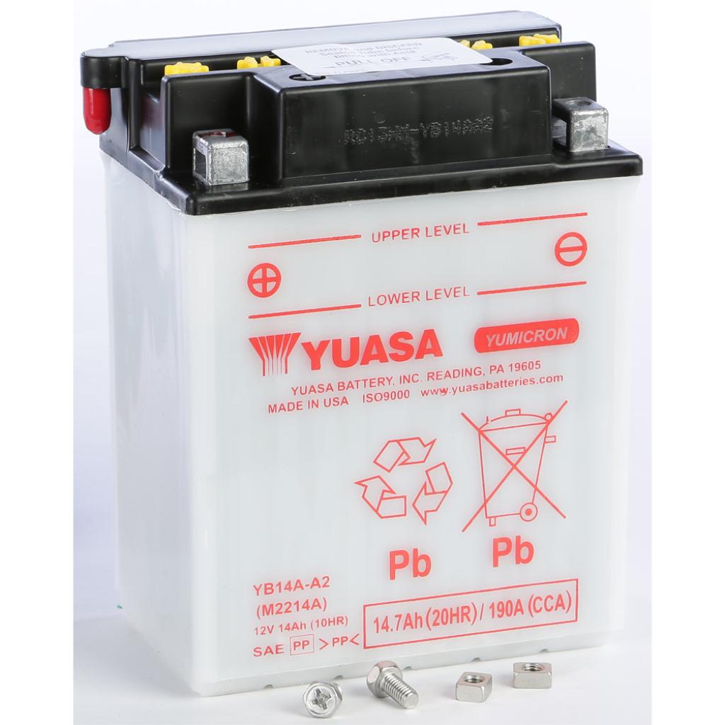 Yuasa Battery Yb14a A2 Conventional - MojoMotoSport.com