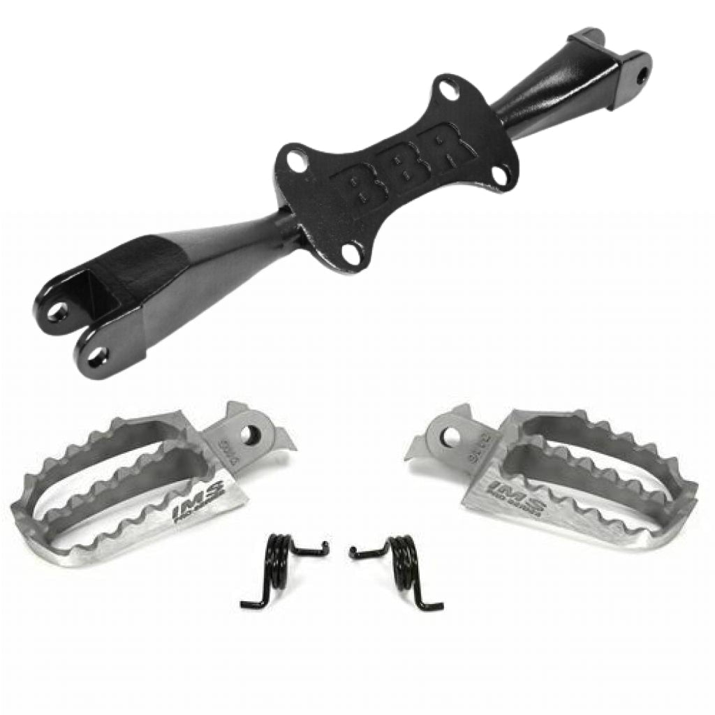 BBR Footpeg Bracket & IMS Series Pro Footpegs CRF50F KLX110 - MojoMotoSport.com