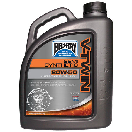 BEL - RAY V - Twin Semi - Synthetic Engine Oil - MojoMotoSport.com