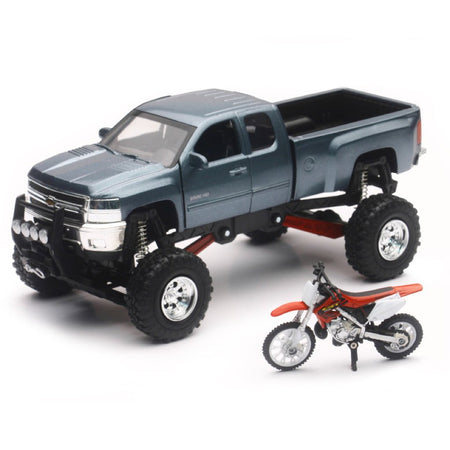 Chevy Silverado 4x4 w/ Dirt Bike Replica Toys - MojoMotoSport.com