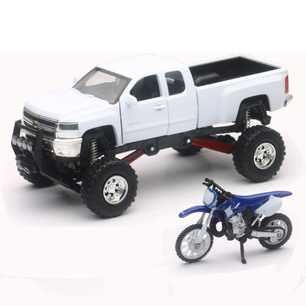 Chevy Silverado 4x4 w/ Dirt Bike Replica Toys - MojoMotoSport.com