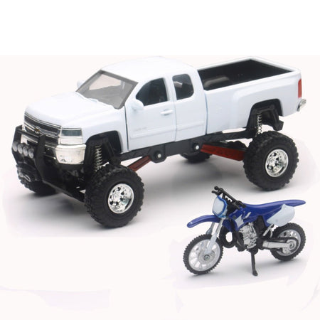 Chevy Silverado 4x4 w/ Dirt Bike Replica Toys - MojoMotoSport.com