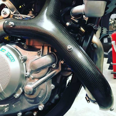 E - Line Stock Header Heat Shield w/ O2 Sensor Guard 2020 - 22 KTM/Husqvarna 500 | MHS50020 - MojoMotoSport.com