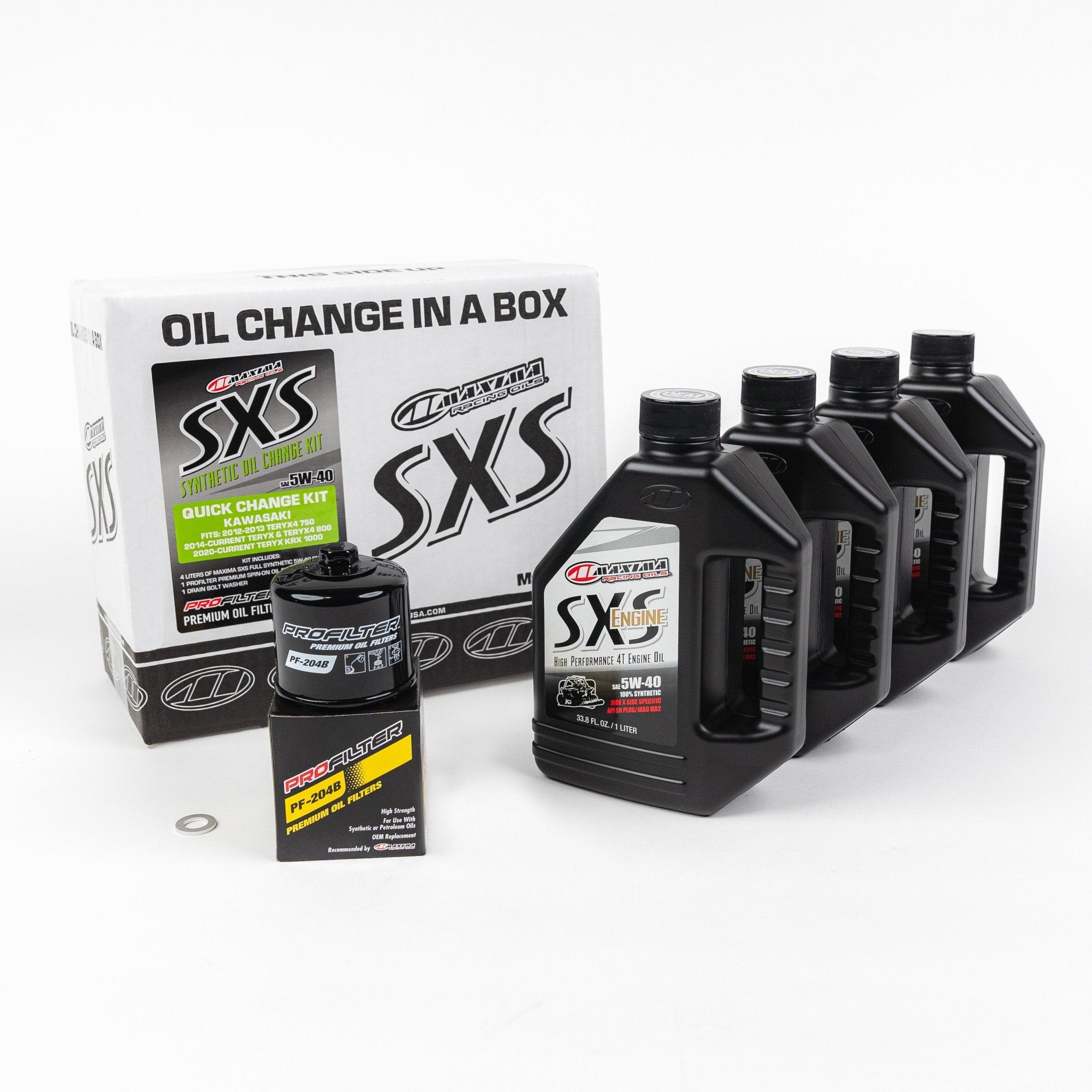 Maxima SXS Quick Change Kit 5w40 With Oil Filter Kawasaki KRX - MojoMotoSport.com