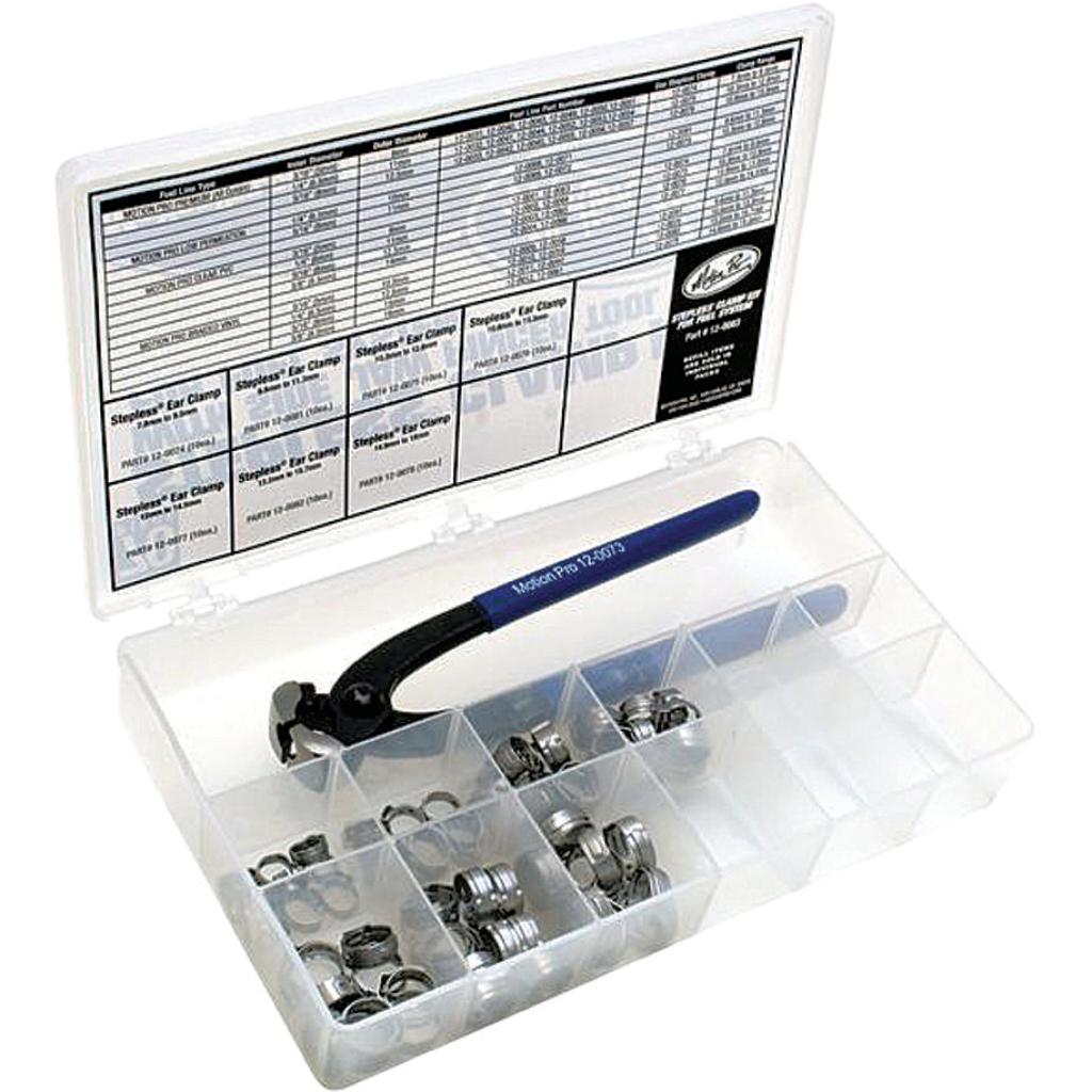 Motion Pro 80 - Piece Stepless Clamp Fuel Line Fittings Kit with Pincer Tool - MojoMotoSport.com