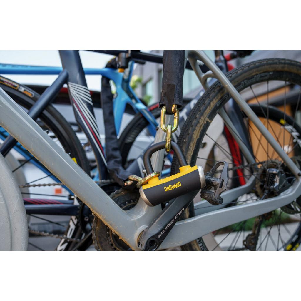 OnGuard Beast Chain w/ U - Lock Black/Yellow 6 Ft | 8016L - MojoMotoSport.com