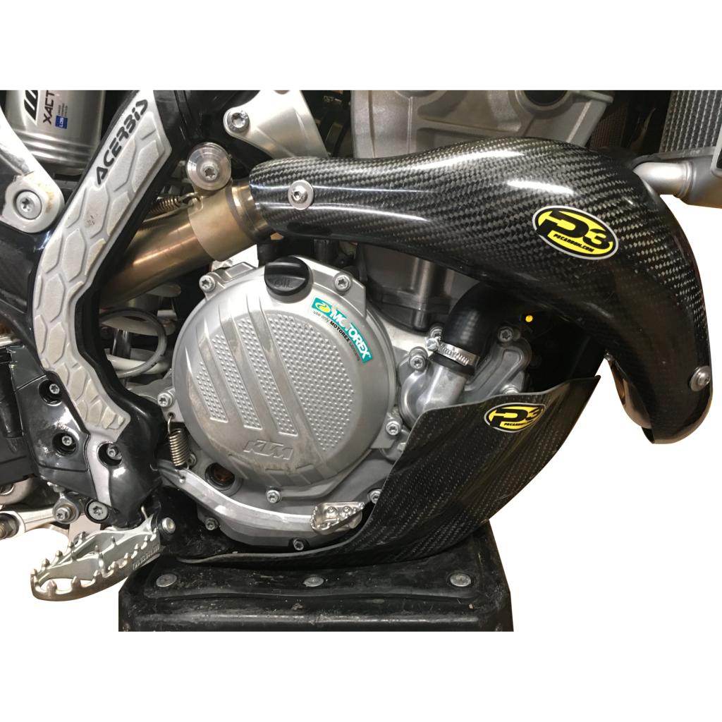 P3 Carbon Fiber Header Heat Shield For KTM/HUS | 201101 - MojoMotoSport.com