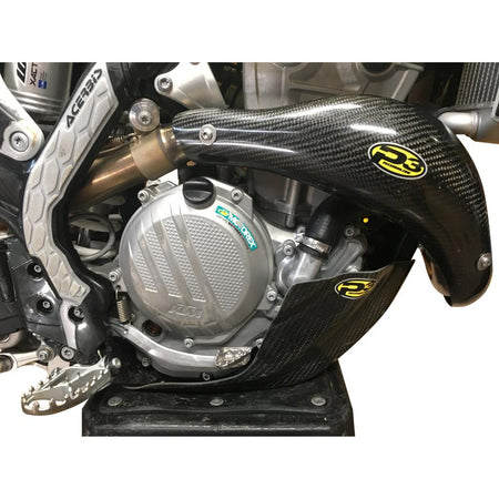 P3 Carbon Fiber Header Heat Shield For KTM/HUS | 201101 - MojoMotoSport.com