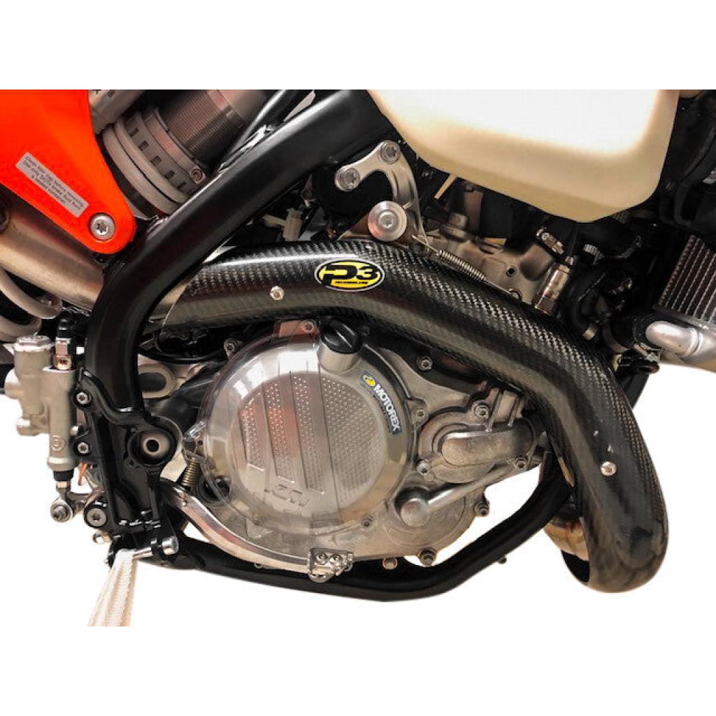 P3 Carbon Fiber Header Heat Shield For KTM/HUS | 201170 - MojoMotoSport.com