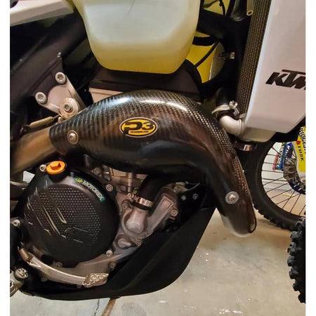P3 Carbon Heat Shield KTM/Husqvarna 250 4T (2023 - Up) | 201056 - MojoMotoSport.com