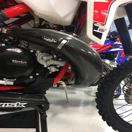 P3 Max Coverage Carbon Fiber Pipe Guard Beta 250/300 RR (19 - 23) | 109065 - MojoMotoSport.com