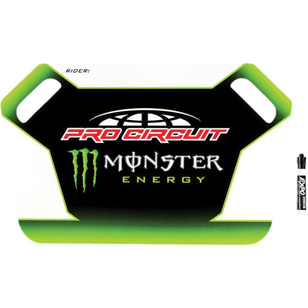 Pro Circuit Monster Energy Pit Board w/Marker | 55146 - MojoMotoSport.com