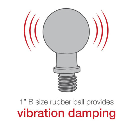 Ram Ball Adapter w/ 3/8" - 16 Threaded Post & Lock Washer - B Size | RAM - B - 236U - MojoMotoSport.com