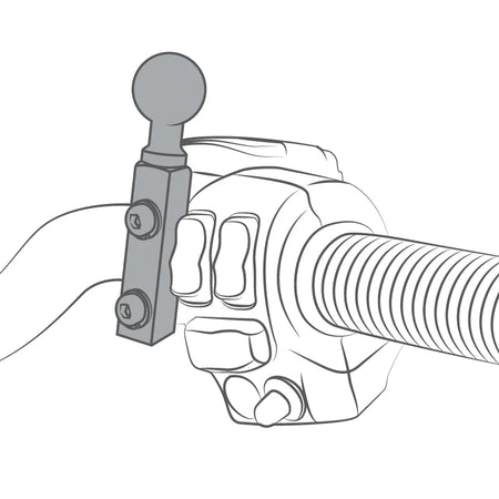 Ram Finger - Grip Universal Mount w/ Brake/Clutch Reservoir Base | RAM - B - 174 - UN4 - MojoMotoSport.com
