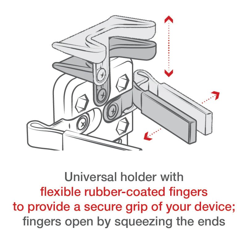 Ram Finger - Grip Universal Mount w/ Brake/Clutch Reservoir Base | RAM - B - 174 - UN4 - MojoMotoSport.com