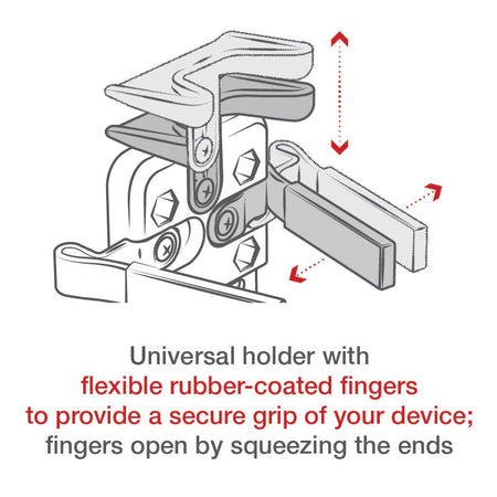 Ram Finger - Grip Universal Mount w/ Brake/Clutch Reservoir Base | RAM - B - 174 - UN4 - MojoMotoSport.com
