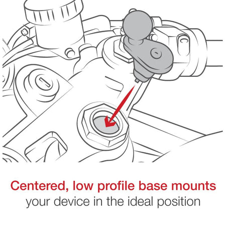 Ram Motorcycle Fork Stem Ball Base | RAM - B - 342U - MojoMotoSport.com