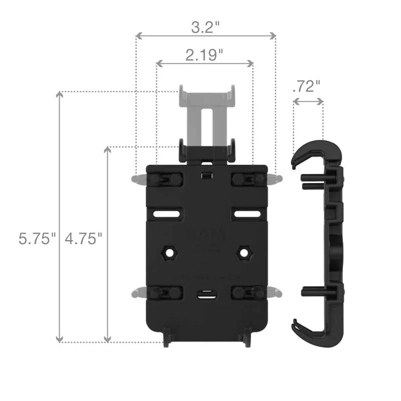 Ram Quick - Grip Phone Holder | RAM - HOL - PD3U - MojoMotoSport.com
