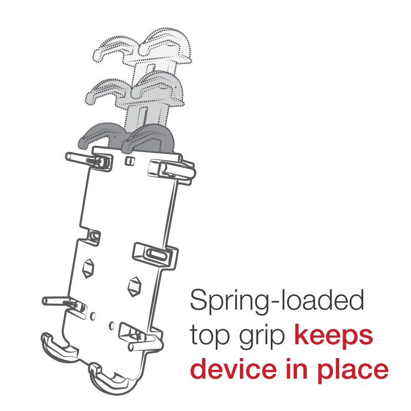 Ram Quick - Grip XL Phone Holder w/ Ball | RAM - HOL - PD4 - 238AU - MojoMotoSport.com