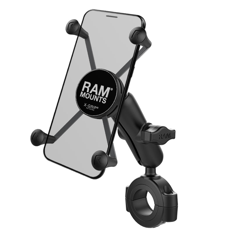 Ram X - Grip Large Phone Mount w/ Torque Large Rail Base - Medium Arm | RAM - B - 408 - 112 - 15 - UN1 - MojoMotoSport.com