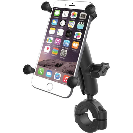 Ram X - Grip Large Phone Mount w/ Torque Large Rail Base - Medium Arm | RAM - B - 408 - 112 - 15 - UN1 - MojoMotoSport.com