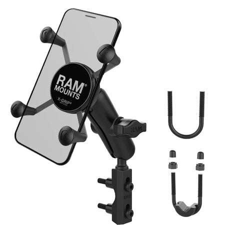 Ram X - Grip Phone Mount w/ Brake/Clutch Reservoir Base - Medium | RAM - B - 174 - UN7 - MojoMotoSport.com