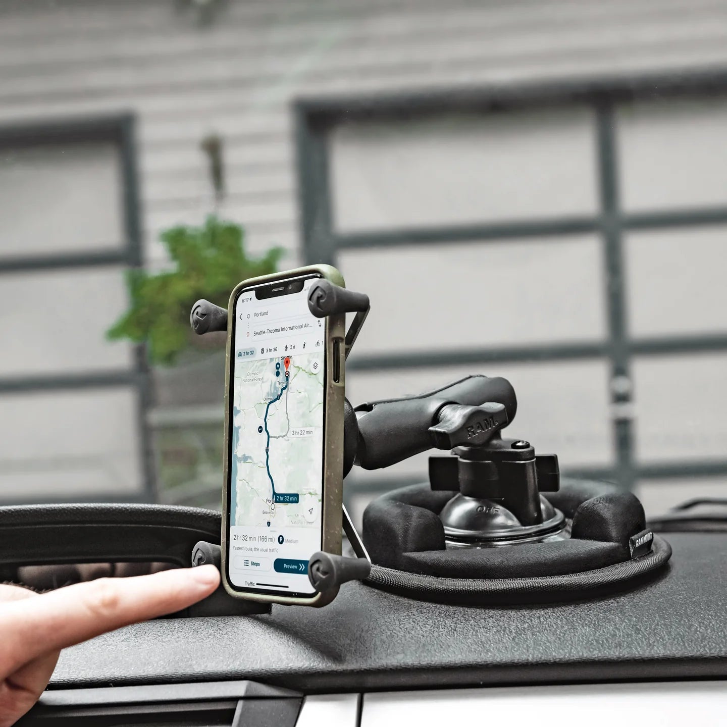 Ram X - Grip Universal Phone Holder w/ Ball - B Size | RAM - HOL - UN7BU - MojoMotoSport.com