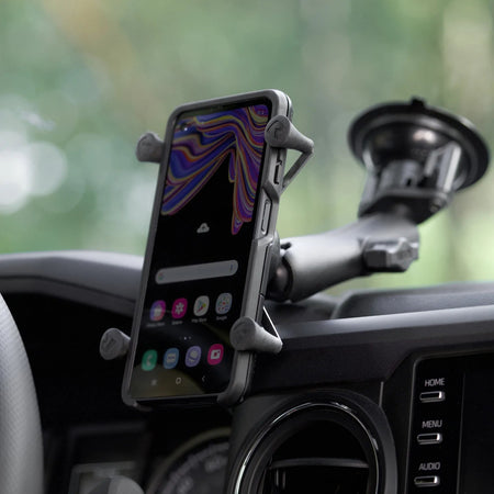 Ram X - Grip Universal Phone Holder w/ Ball - B Size | RAM - HOL - UN7BU - MojoMotoSport.com
