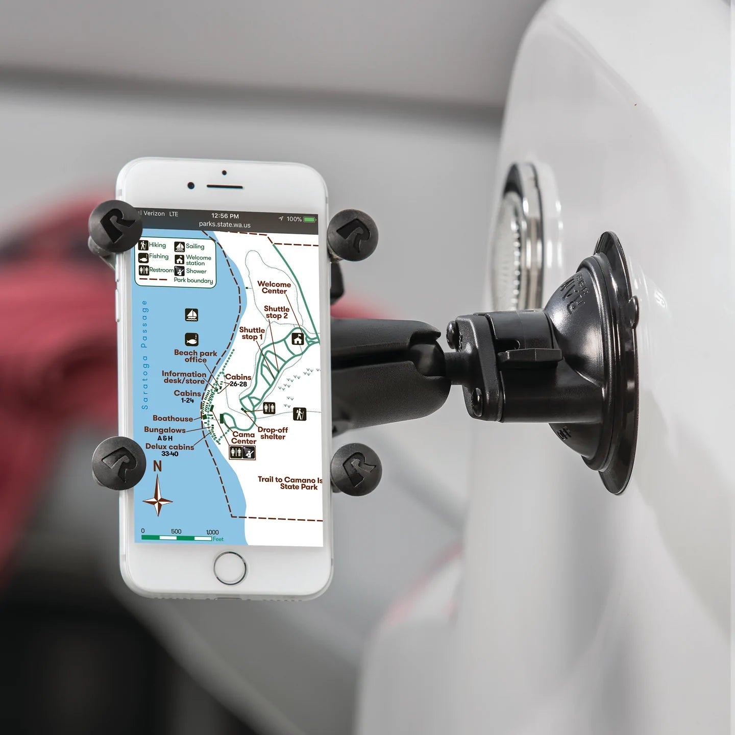 Ram X - Grip Universal Phone Holder w/ Ball - B Size | RAM - HOL - UN7BU - MojoMotoSport.com
