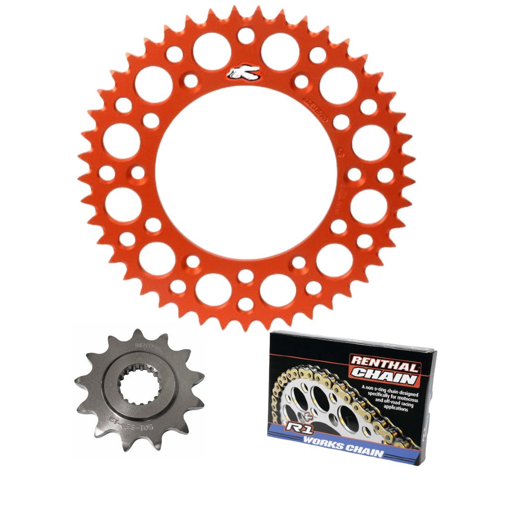 Renthal Chain & Ultralight Sprocket Kit KTM 65cc '98 - 08 - MojoMotoSport.com