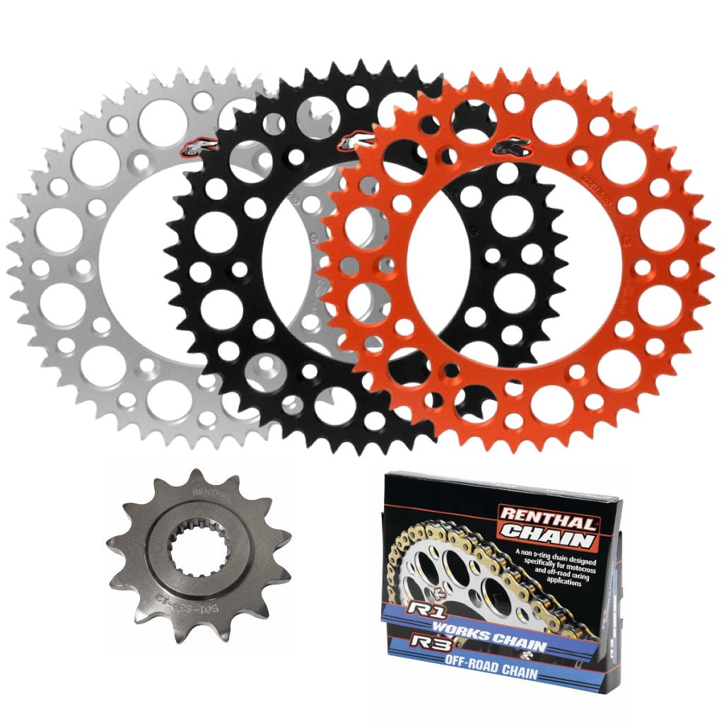 Renthal Chain & Ultralight Sprocket Kit KTM/Husqvarna/GasGas 125 - 501 - MojoMotoSport.com