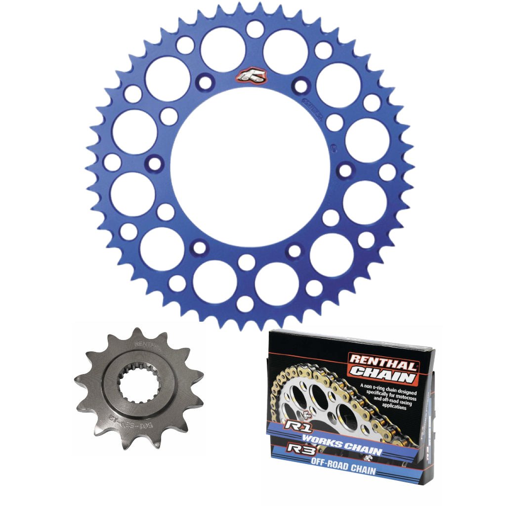 Renthal Chain & Ultralight Sprocket Kit Yamaha YZ/WR 125/250F/X '01 - UP - MojoMotoSport.com