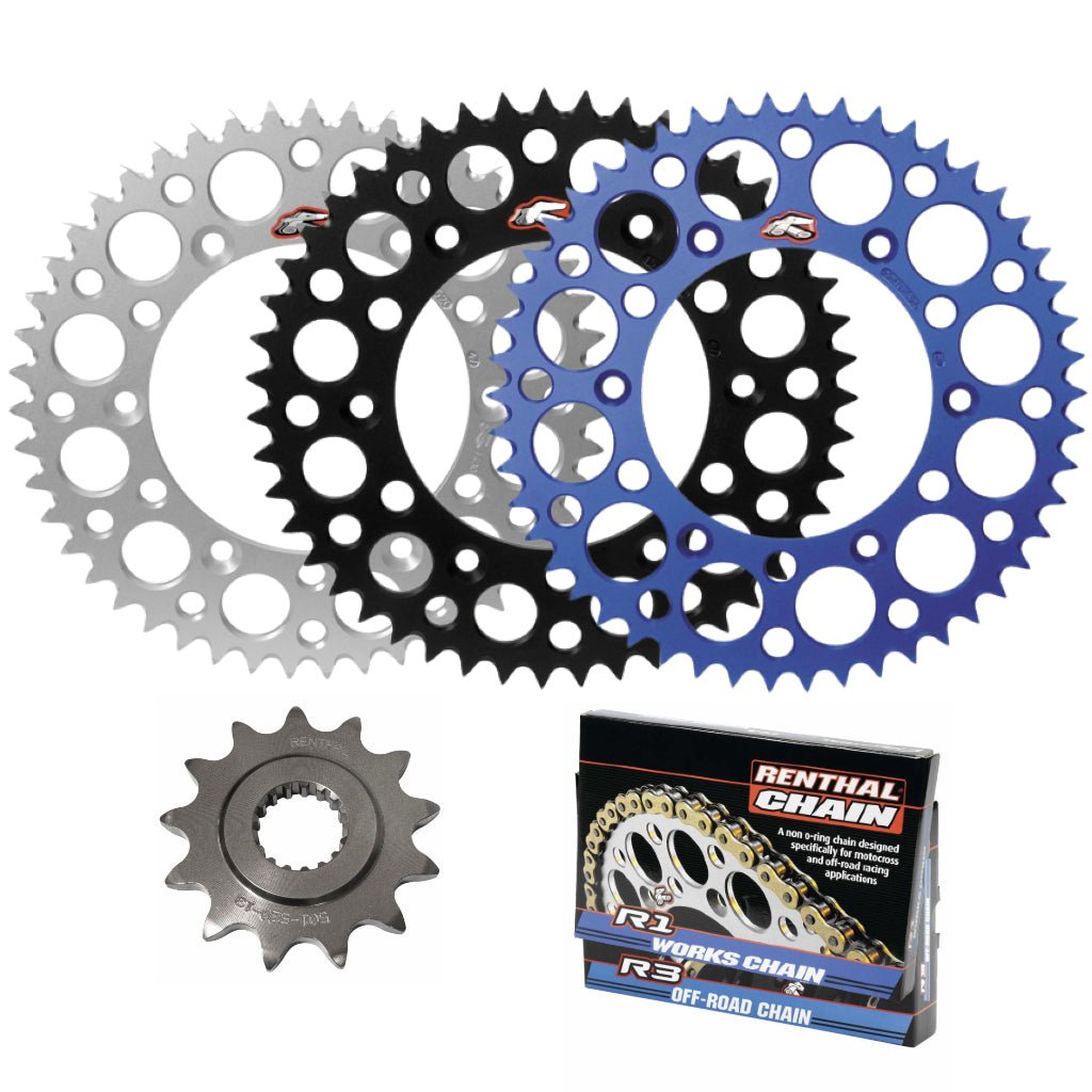Renthal Chain & Ultralight Sprocket Kit Yamaha YZ/WR250 - 450F/X '98 - 22 - MojoMotoSport.com