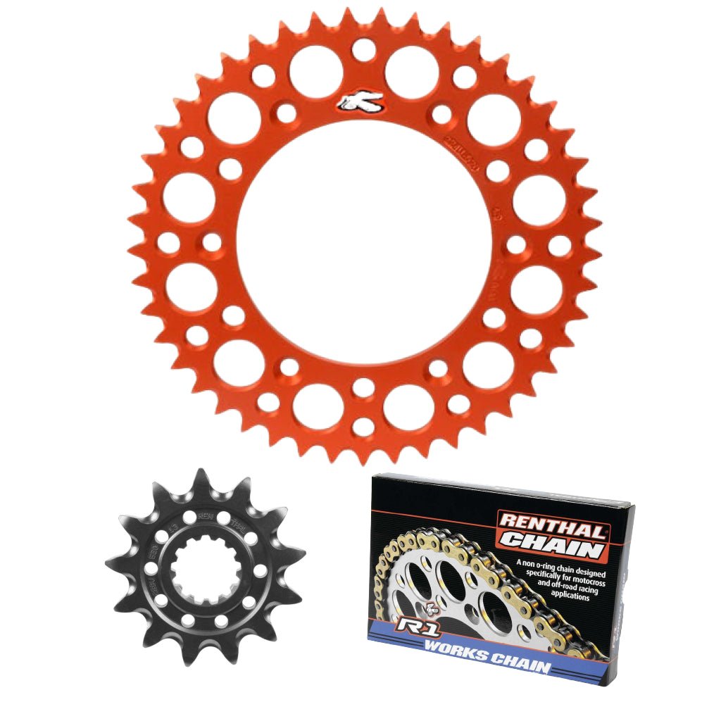 Renthal Ultralight Works Chain & Sprocket Kit KTM 50cc '09 - 13 - MojoMotoSport.com