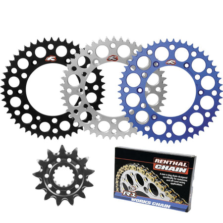 Renthal Ultralight Works Chain & Sprocket Kit Yamaha WR426F / WR450F / YZ250 / YZ250X / YZ450F / YZ450FX 1998 - on - MojoMotoSport.com
