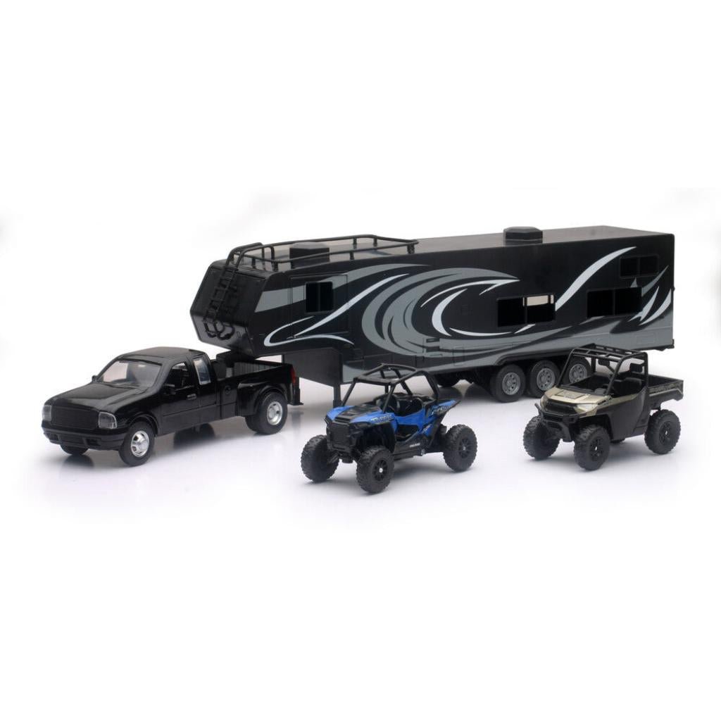 Replica Set 1 Ton Dually w/ Toy Hauler and 2 Polaris UTVs - MojoMotoSport.com