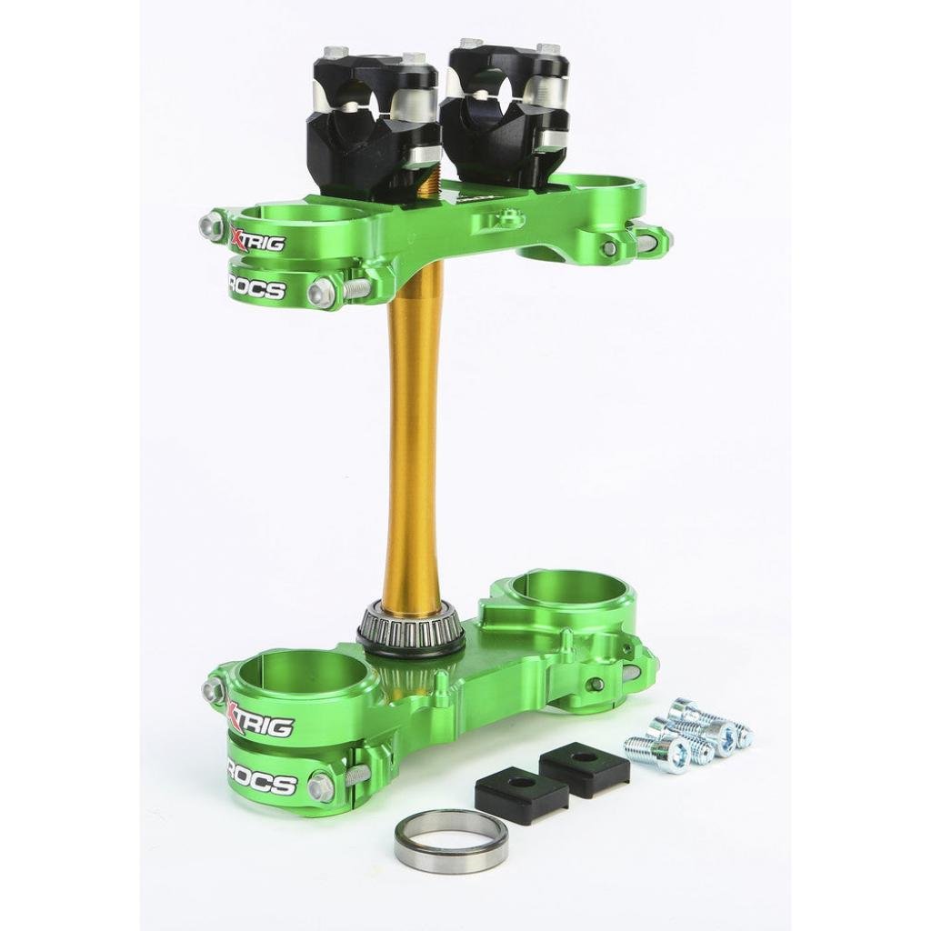 X - Trig ROCS Tech Clamp Set 2019 - 23 Kawasaki KX250/450 23mm Offset | 40301007 - MojoMotoSport.com