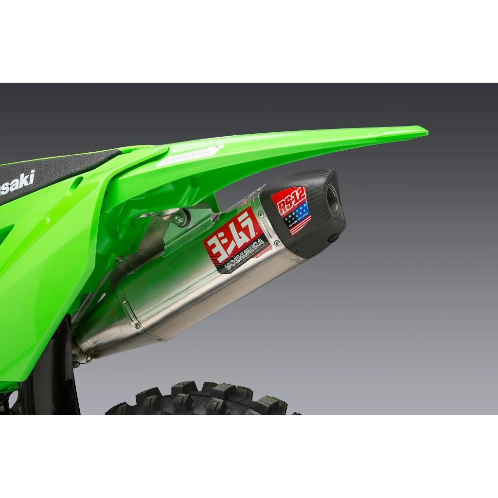 Yoshimura RS - 12 Signature Series Exhaust 2021 - UP Kawasaki KX250/X | 242940S320 - MojoMotoSport.com