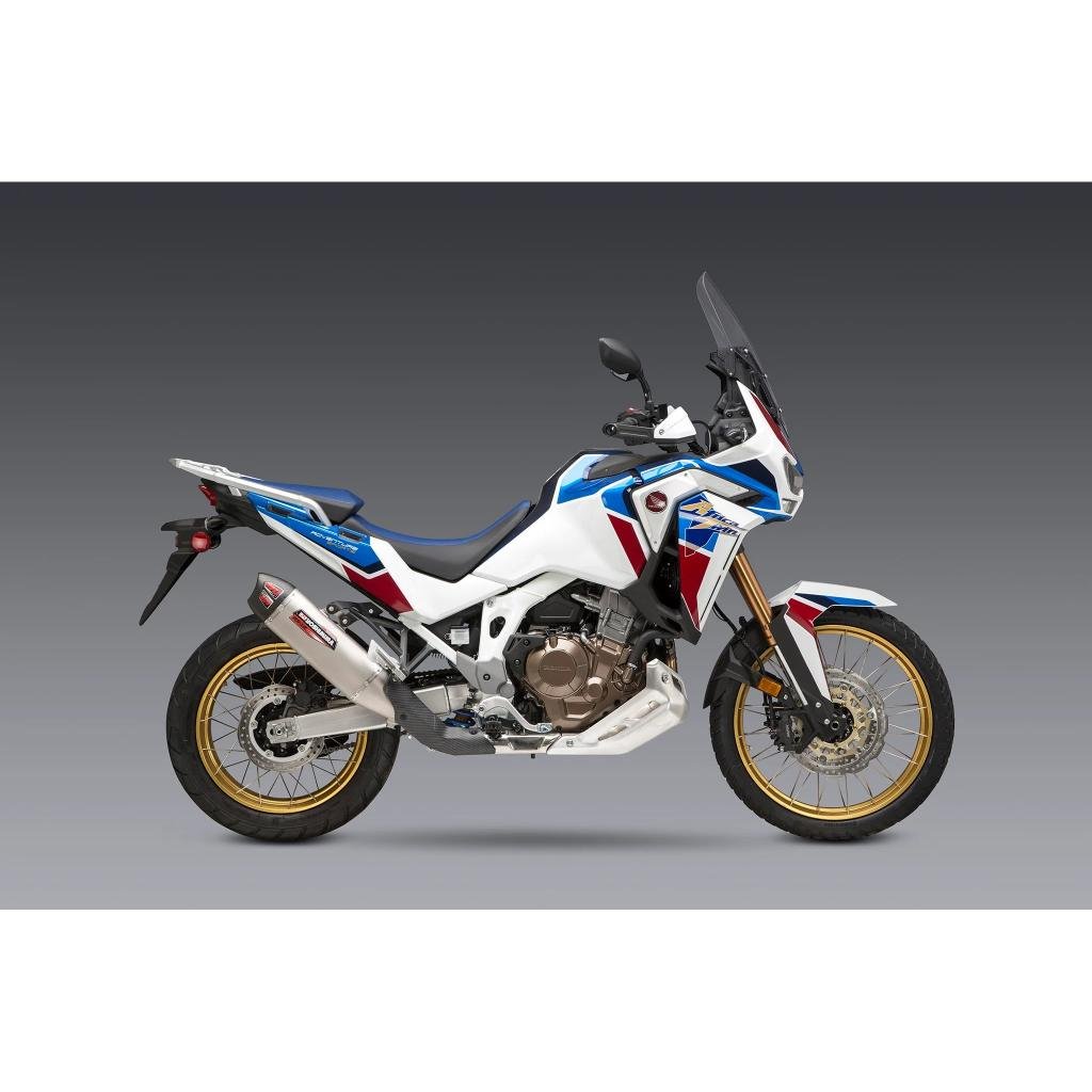 Yoshimura RS - 12 Stainless Muffler 2020 - 22 Honda Africa Twin | 12401BS520 - MojoMotoSport.com
