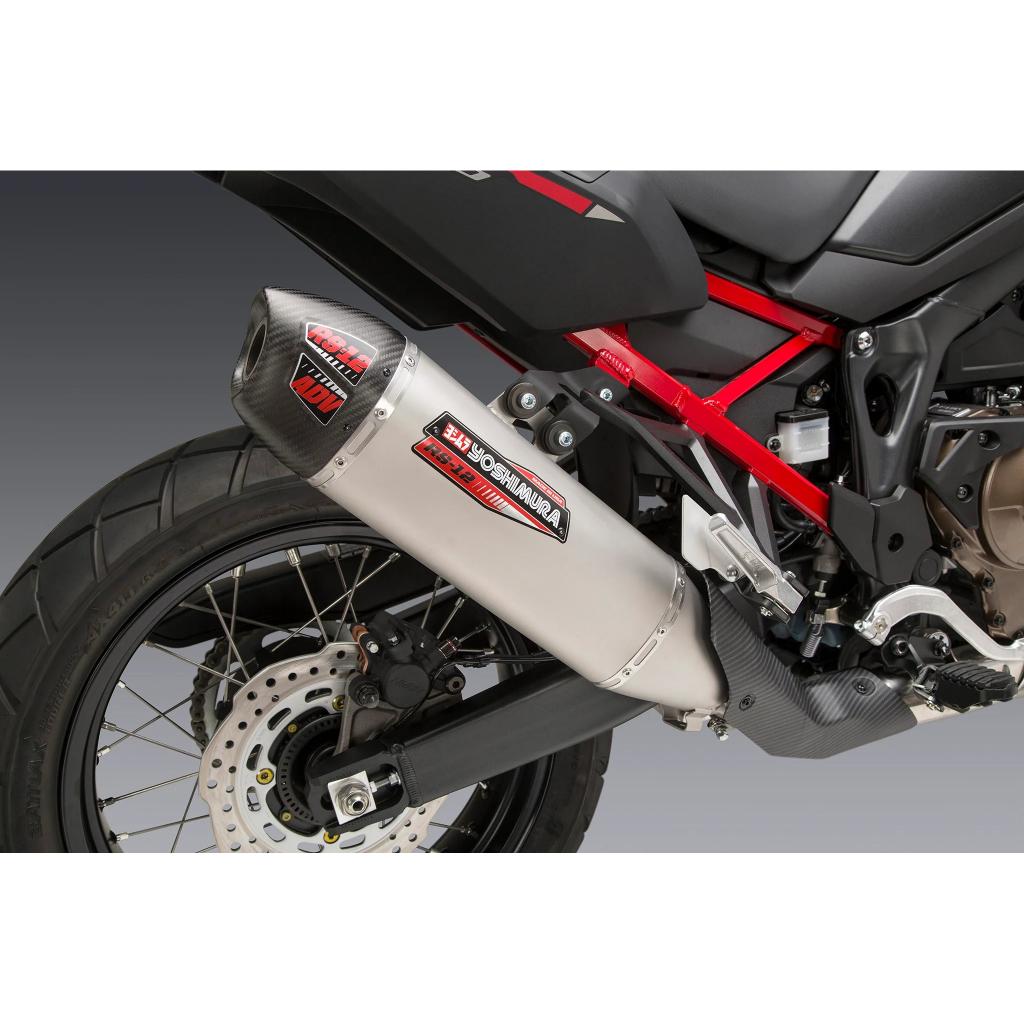 Yoshimura RS - 12 Stainless Muffler 2020 - 22 Honda Africa Twin | 12401BS520 - MojoMotoSport.com
