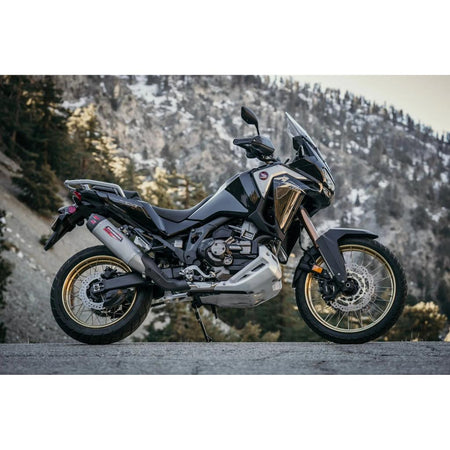 Yoshimura RS - 12 Stainless Muffler 2020 - 22 Honda Africa Twin | 12401BS520 - MojoMotoSport.com