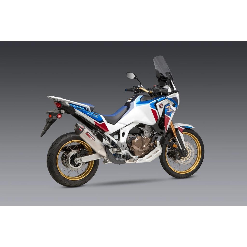 Yoshimura RS - 12 Stainless Muffler 2020 - 22 Honda Africa Twin | 12401BS520 - MojoMotoSport.com